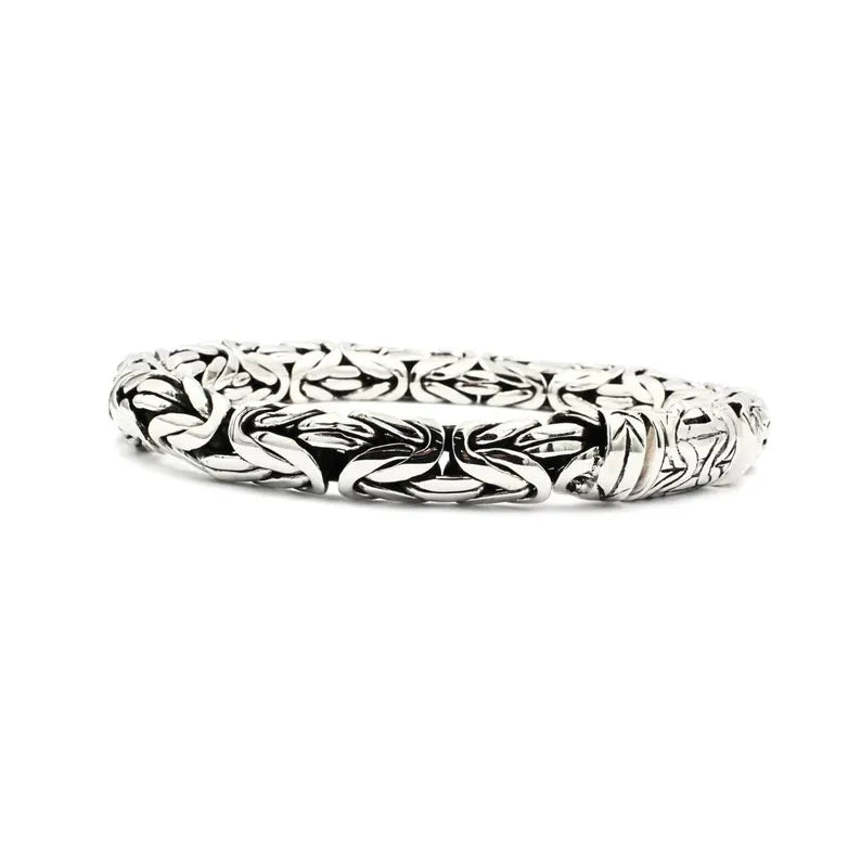 Sterling Silver Byzantine Bracelet: Handmade Balinese Artisan Jewelry