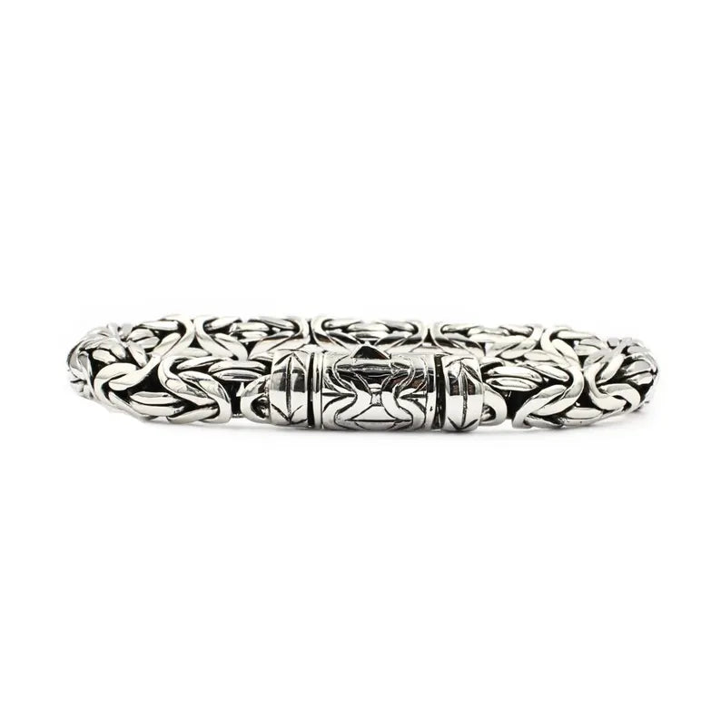 Sterling Silver Byzantine Bracelet: Handmade Balinese Artisan Jewelry