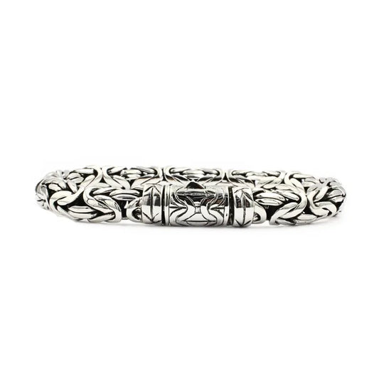 Sterling Silver Byzantine Bracelet: Handmade Balinese Artisan Jewelry