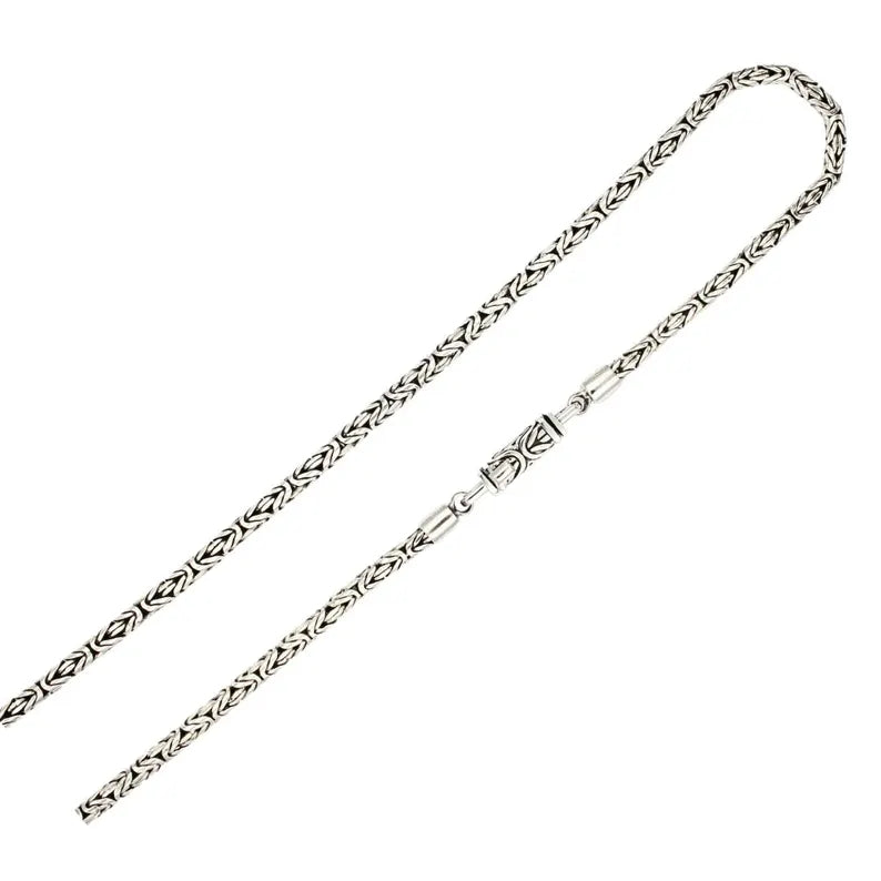 Balinese Borobudur Byzantine Necklace – Artisan Silver Statement Chain
